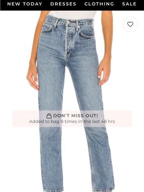 Agolde Pinch Straight Leg Jeans in Light Wash Blue